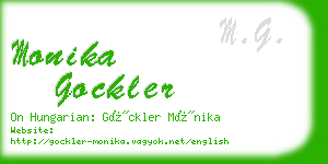 monika gockler business card